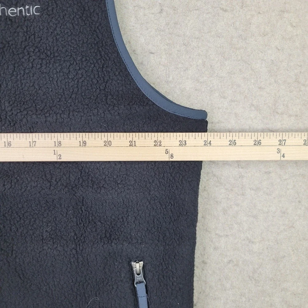Eddie Bauer Men's L Large Sleeveless Full Zip Up Outdoor Fleece Vest Black Logo